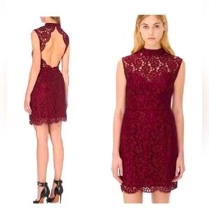 Sandro Paris Romie dress (burgundy color lace mini dress) new condition